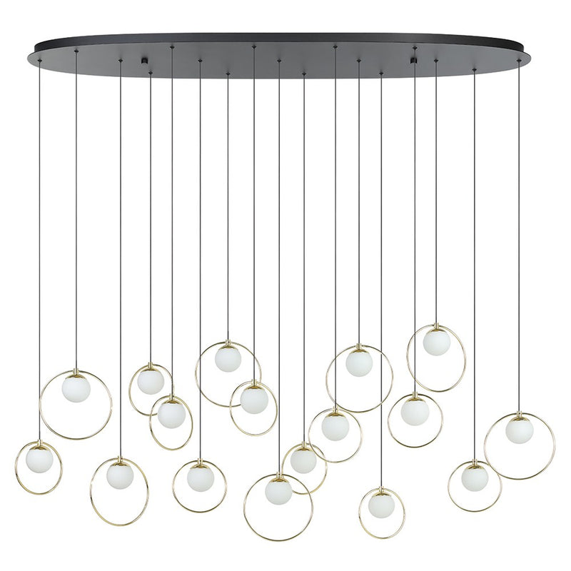 Eglo USA 206115A LED Pendant, Black, Shiny Gold