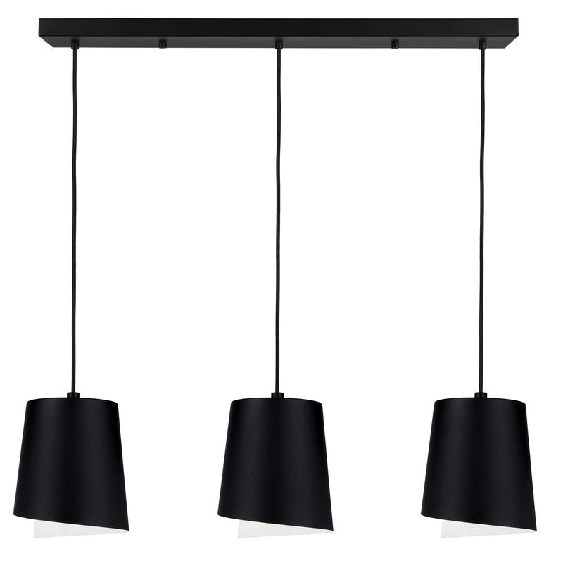 Eglo USA 206246A Three Light Linear Pendant, Black