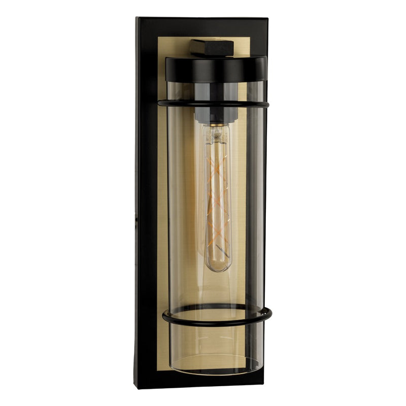 Eglo USA 206291A LED Outdoor Wall Mount, Black, Brushed Gold
