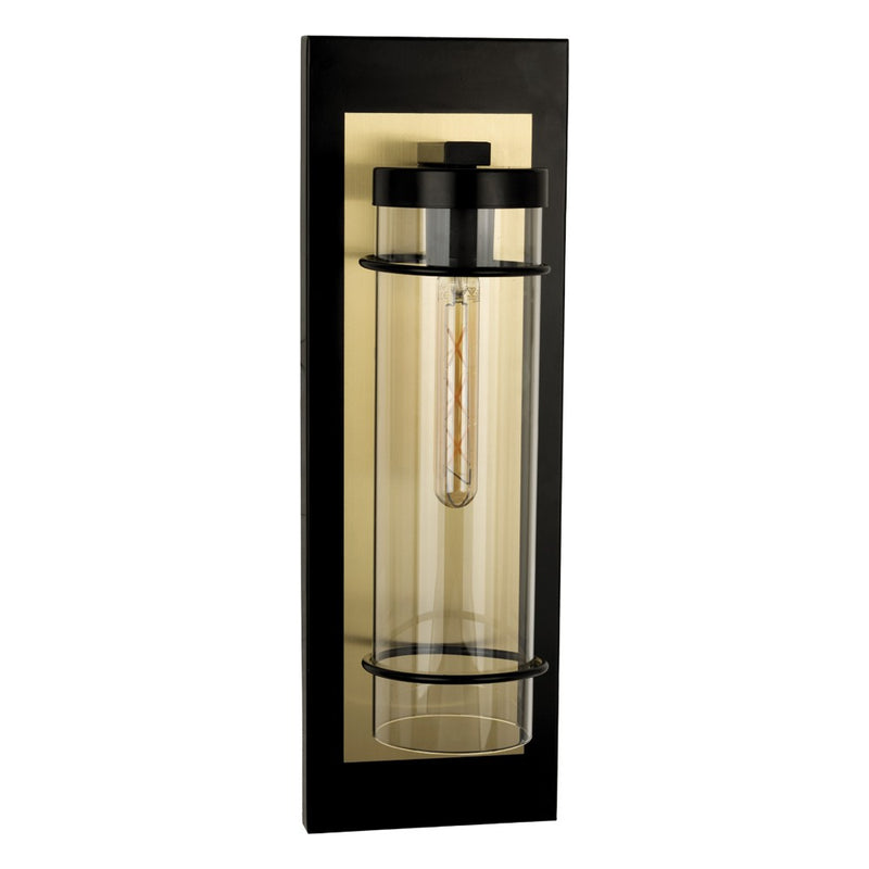 Eglo USA 206295A LED Outdoor Wall Mount, Matte Black & Brushed Gold