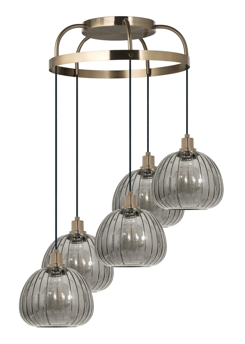 Eglo USA 206361A Five Light Pendant, Brushed Gold