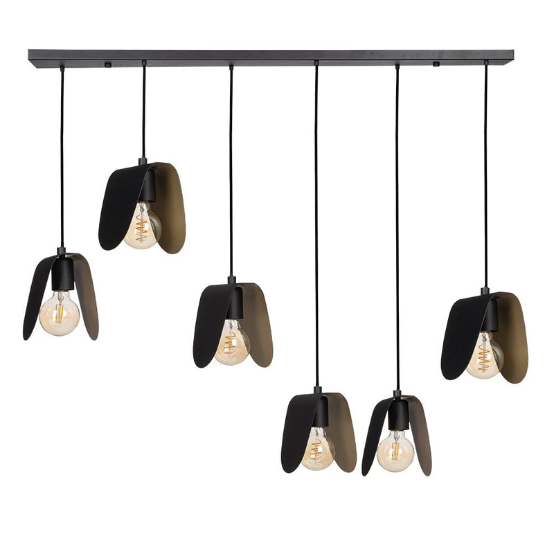Eglo USA 390184A Six Light Pendant, Black