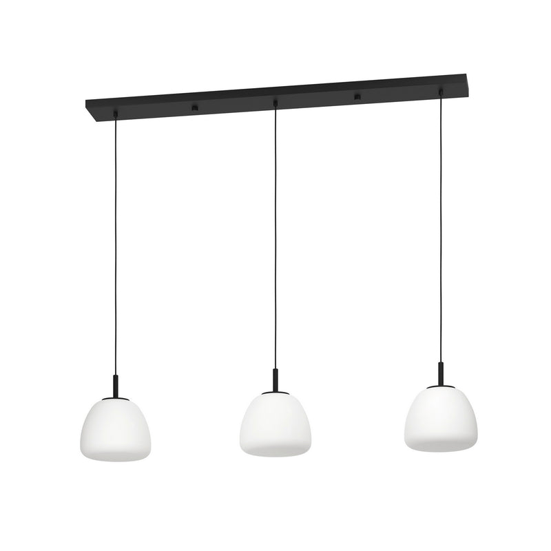 Eglo USA 390202A Three Light Linear Pendant, Black