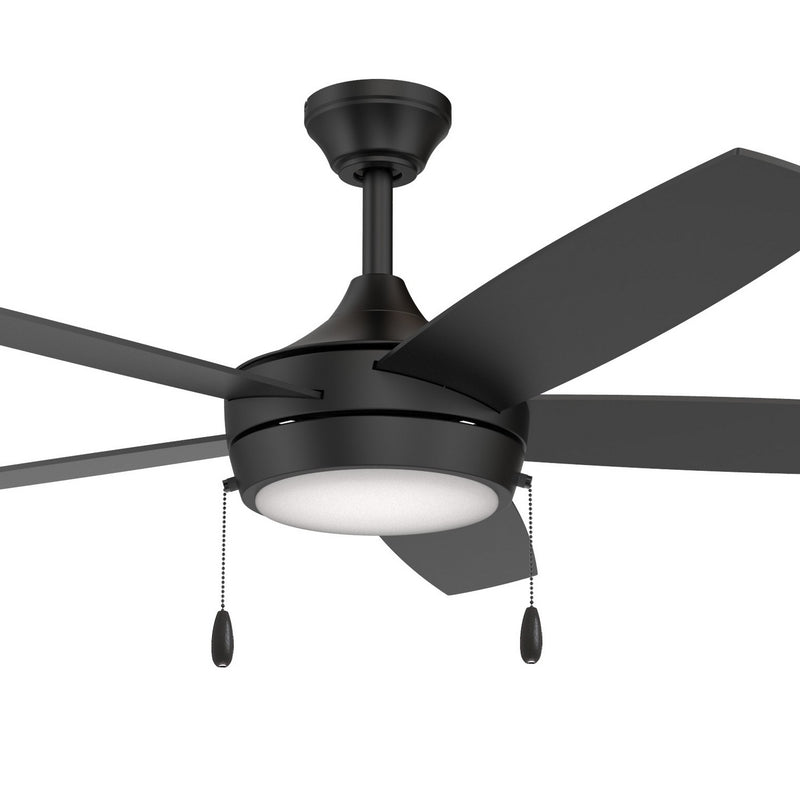 Progress Lighting P250125-31M-30 52" Ceiling Fan, Matte Black