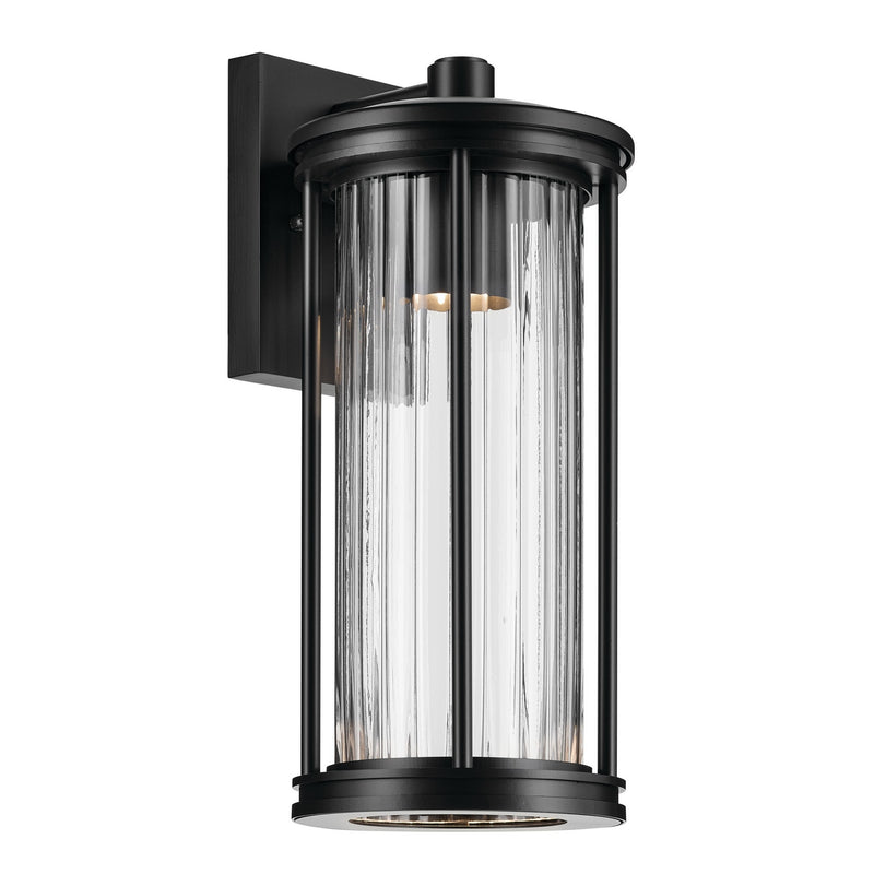 Kichler 59023BKDS One Light Outdoor Wall Mount, Black