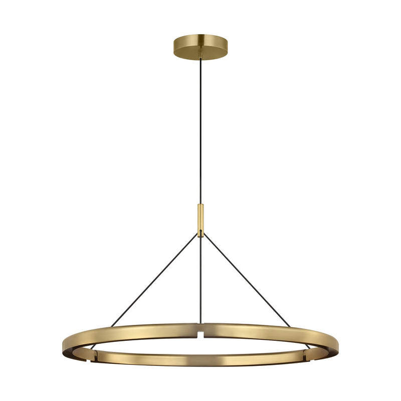Visual Comfort Modern PBCH80427HAB LED Chandelier, Hand-Rubbed Antique Brass