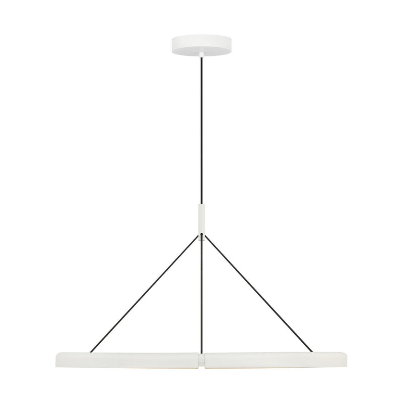Visual Comfort Modern PBCH80427MW LED Chandelier, Matte White