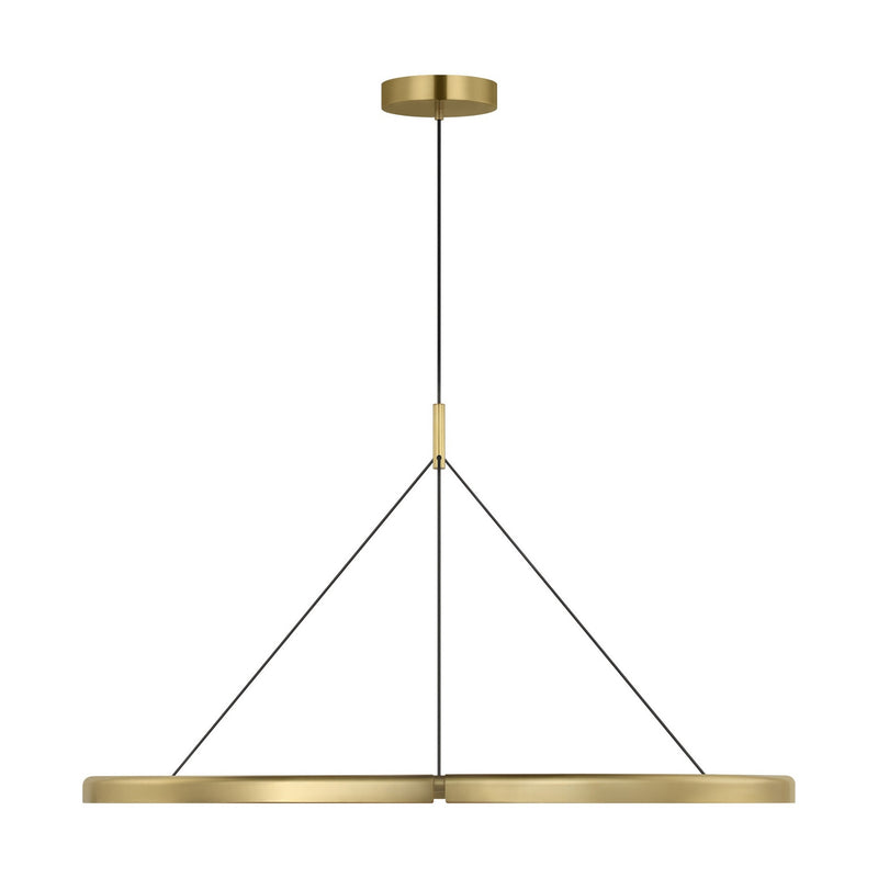 Visual Comfort Modern PBCH80527HAB LED Chandelier, Hand-Rubbed Antique Brass