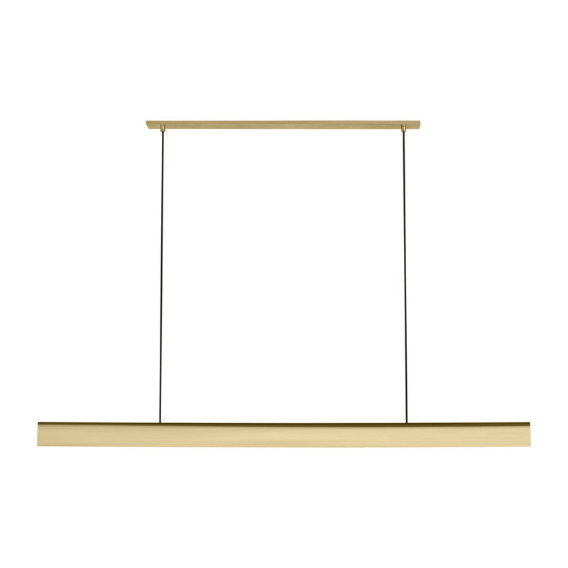 Visual Comfort Modern PBLS79927HAB LED Linear Chandelier, Hand-Rubbed Antique Brass
