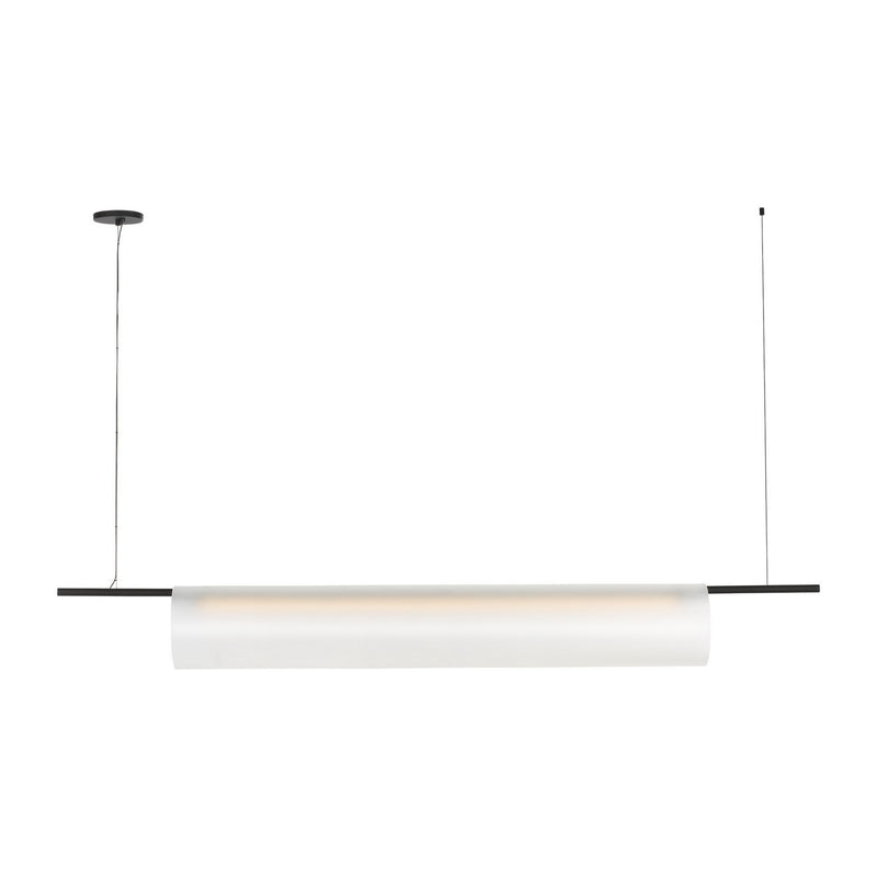 Visual Comfort Modern PBLS80727BEG LED Linear Chandelier, Nightshade Black