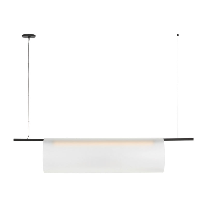 Visual Comfort Modern PBLS80827BEG LED Linear Chandelier, Nightshade Black