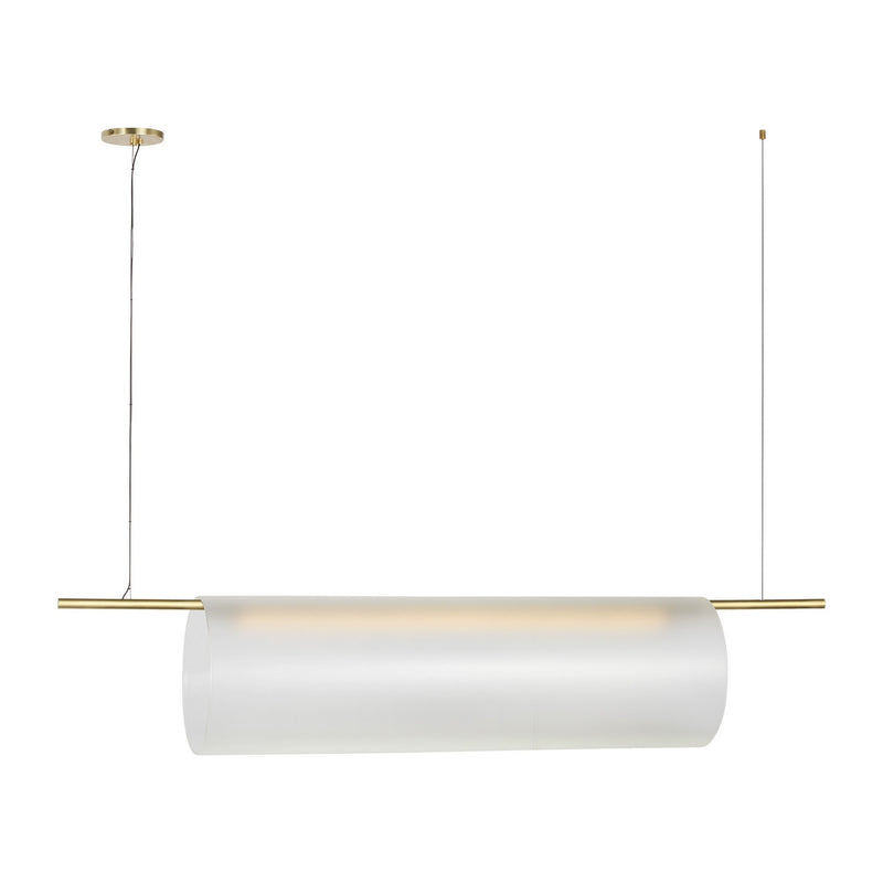 Visual Comfort Modern PBLS80827HABEG LED Linear Chandelier, Hand-Rubbed Antique Brass