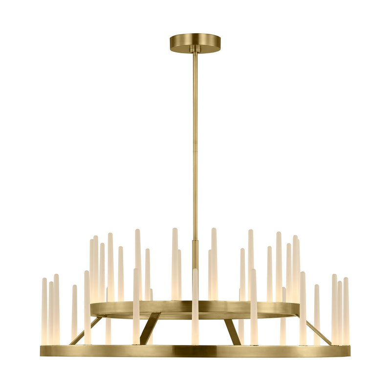 Visual Comfort Modern SLCH81022HABEG LED Chandelier, Hand-Rubbed Antique Brass