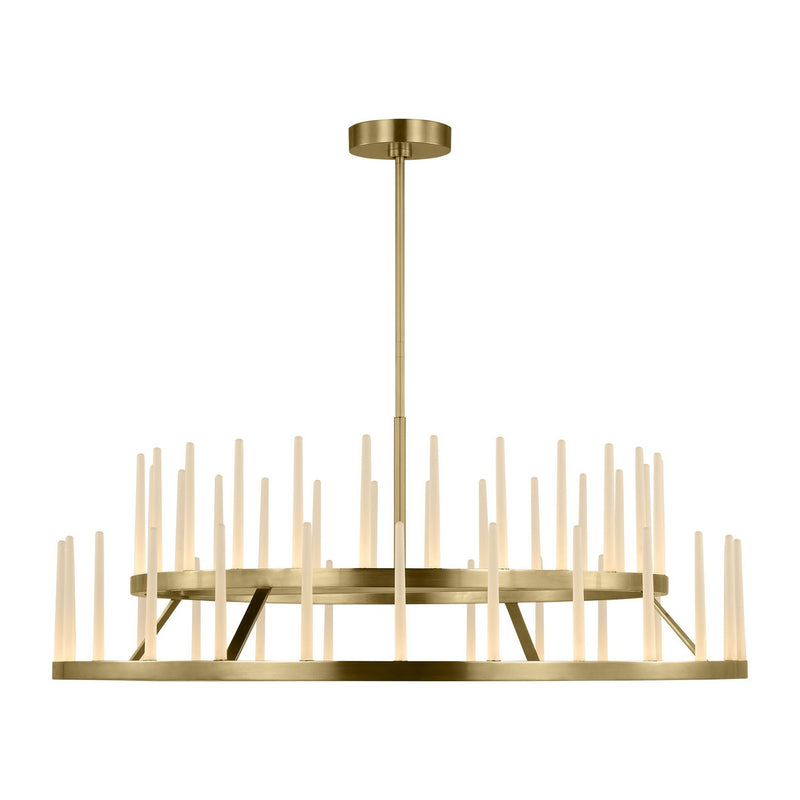 Visual Comfort Modern SLCH81122HABEG LED Chandelier, Hand-Rubbed Antique Brass