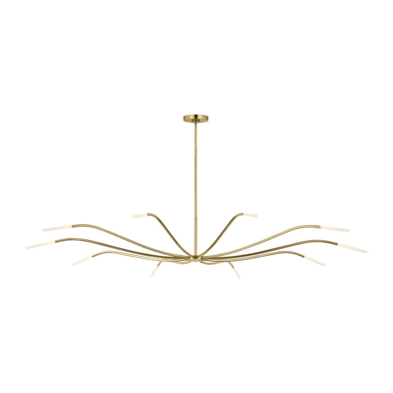 Visual Comfort Modern SLCH81627HABEG LED Chandelier, Hand-Rubbed Antique Brass