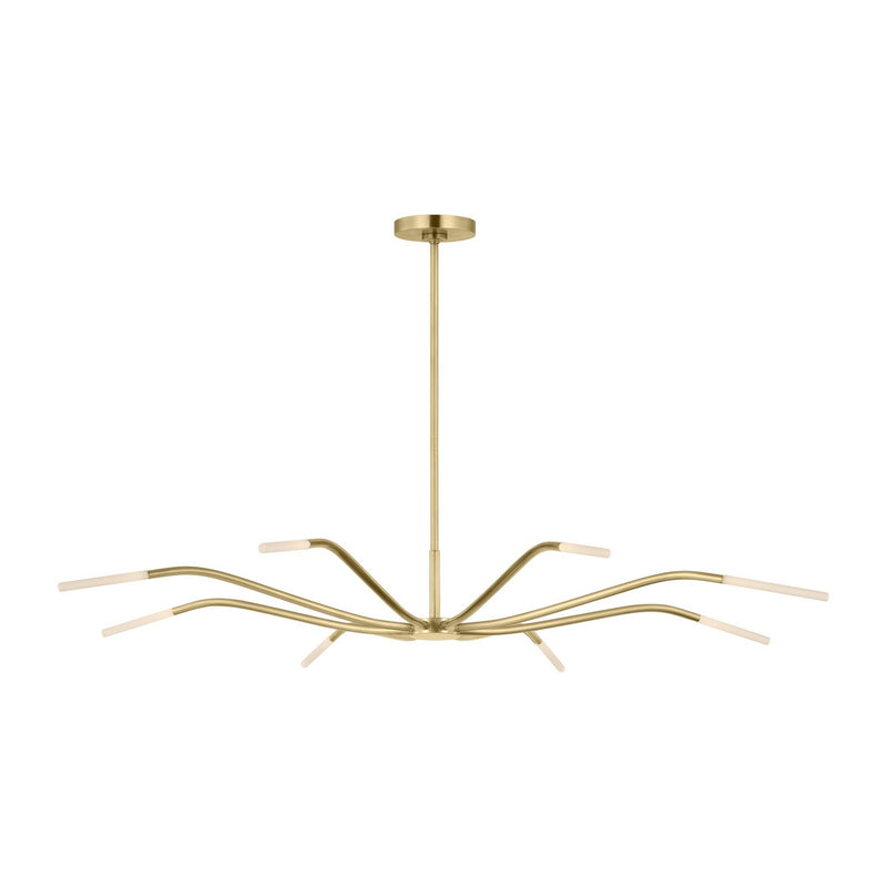 Visual Comfort Modern SLCH81827HABEG LED Chandelier, Hand-Rubbed Antique Brass