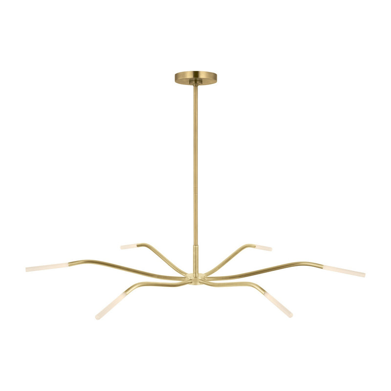 Visual Comfort Modern SLCH81927HABEG LED Chandelier, Hand-Rubbed Antique Brass