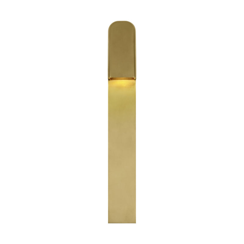 Visual Comfort Modern SLOWS85327HAB LED Outdoor Wall Mount, Hand-Rubbed Antique Brass