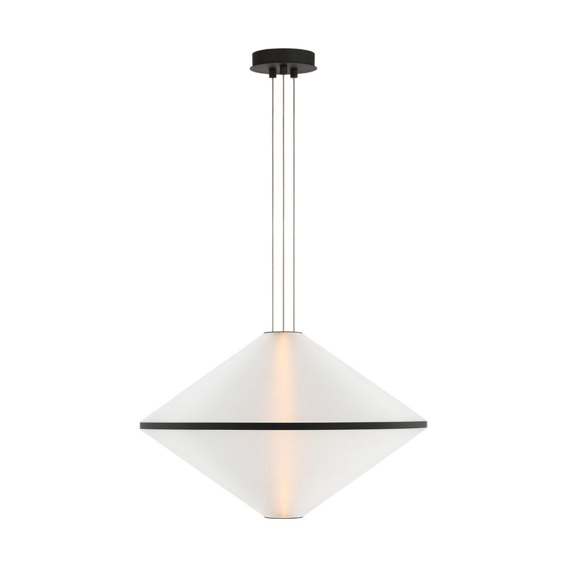 Visual Comfort Modern SLPD764SCTBOA LED Pendant, Nightshade Black