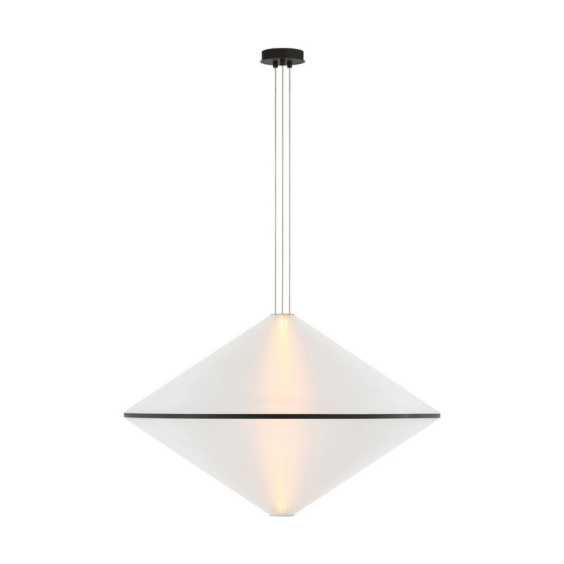 Visual Comfort Modern SLPD765SCTBOA LED Pendant, Nightshade Black