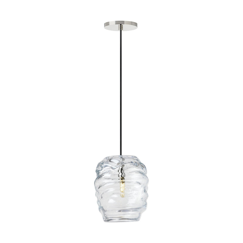 Visual Comfort Modern SLPD865PNCG One Light Pendant, Polished Nickel