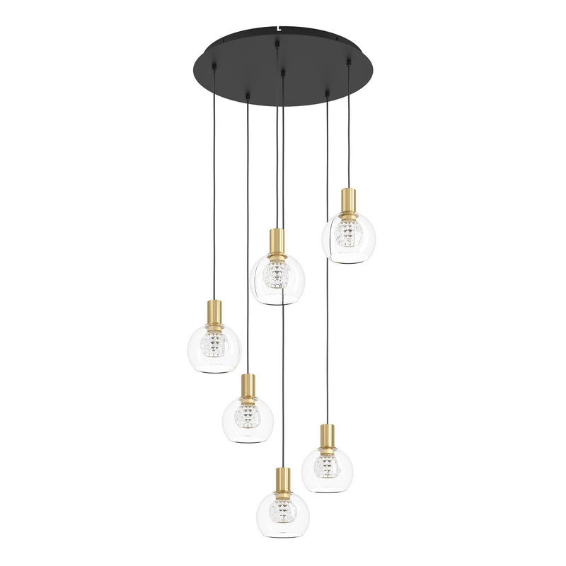 Eglo USA 390279A LED Pendant, Black & Brushed Gold
