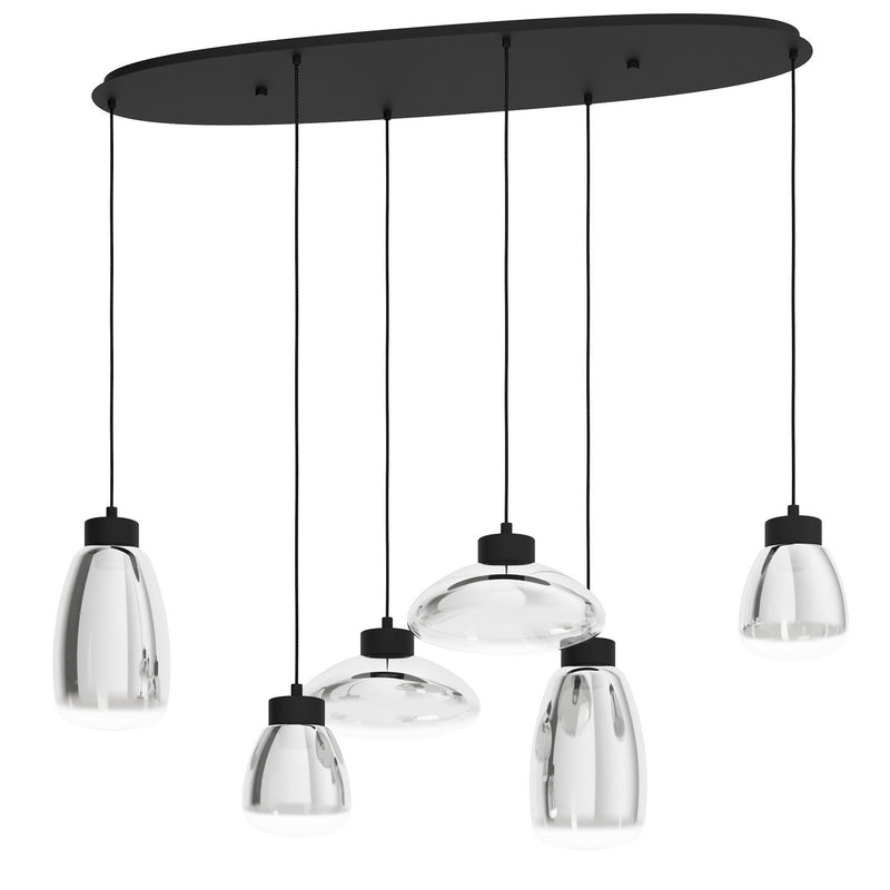 Eglo USA 390301A LED Linear Pendant, Black