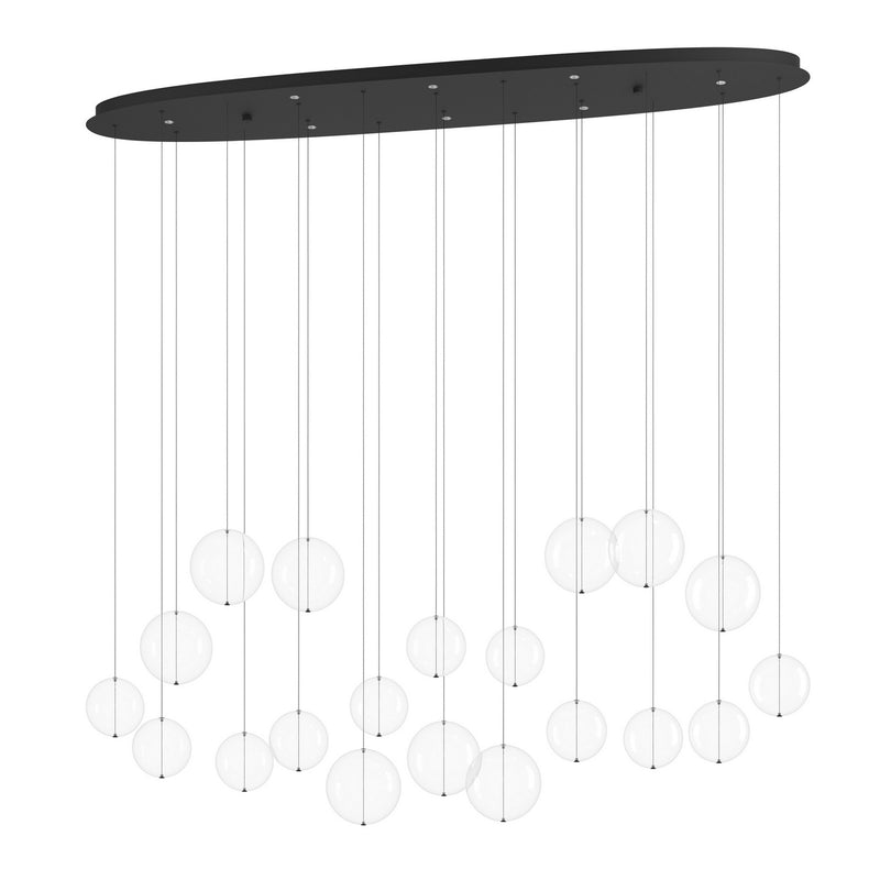 Eglo USA 390344A LED Linear Pendant, Black