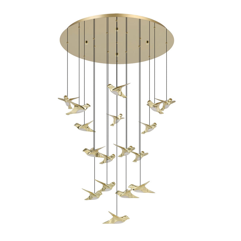 Eglo USA 390398A LED Pendant, Brass