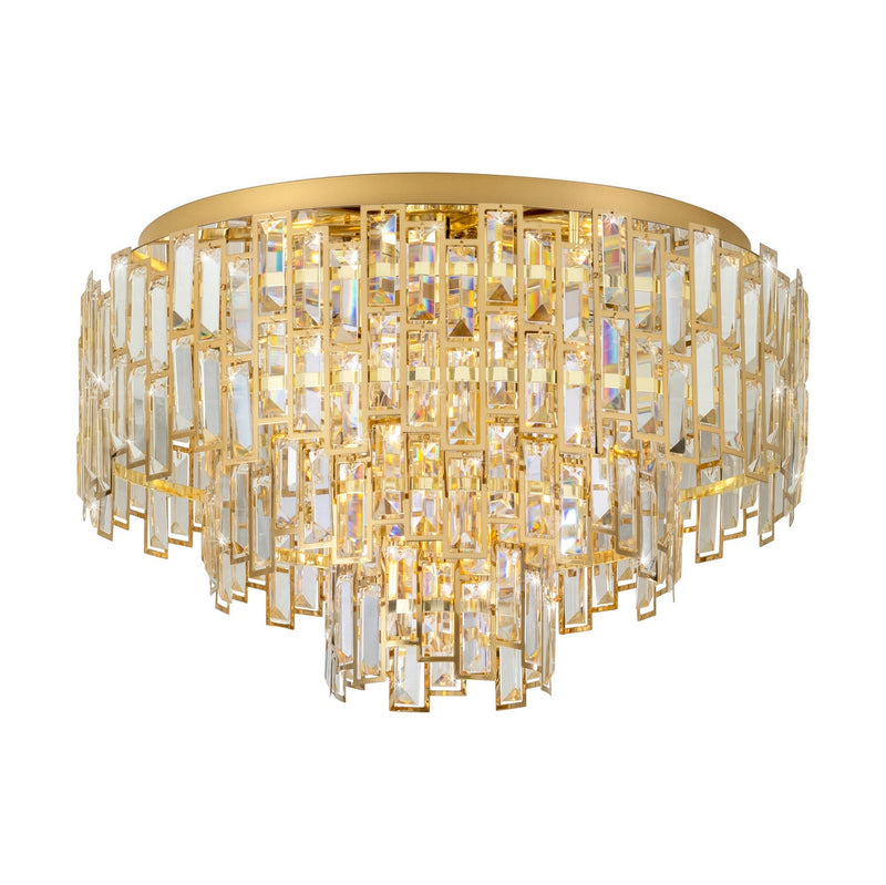 Eglo USA 39611A Ten Light Ceiling Mount, Brass