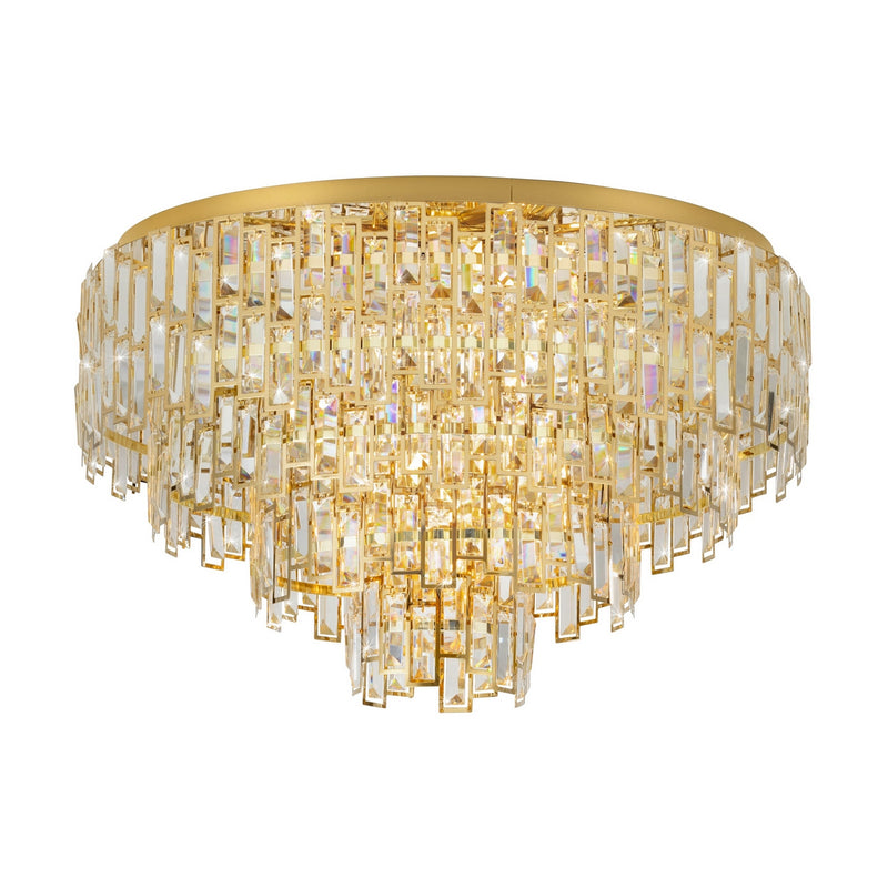Eglo USA 39612A Ten Light Ceiling Mount, Brass