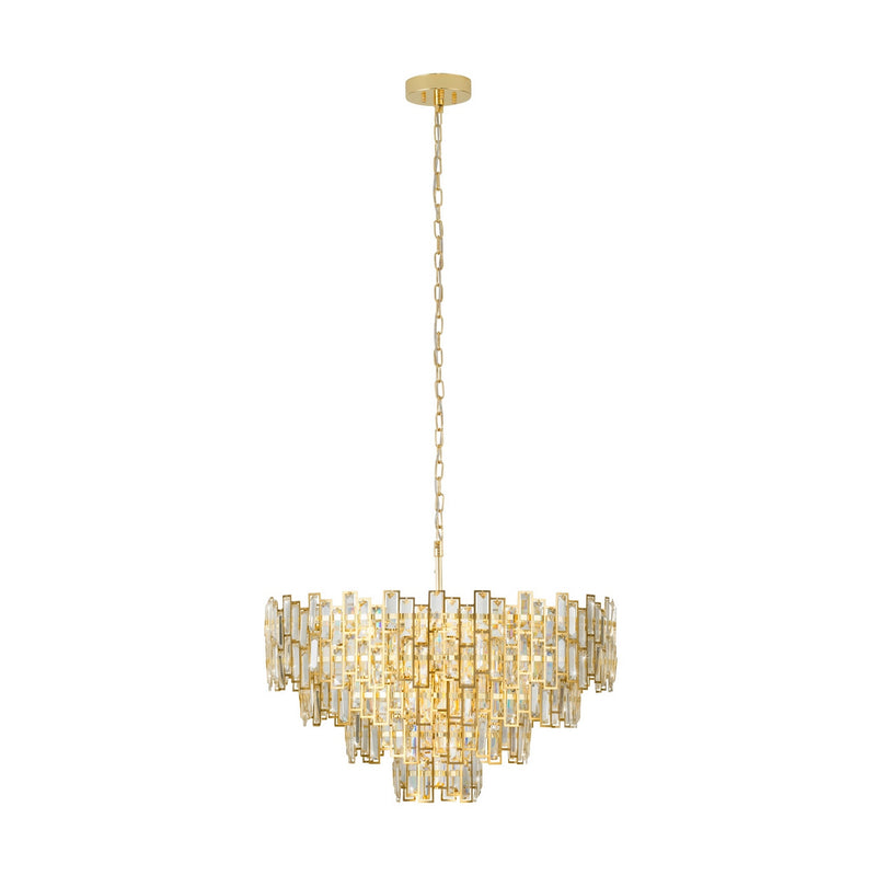 Eglo USA 39614A Ten Light Pendant, Brass