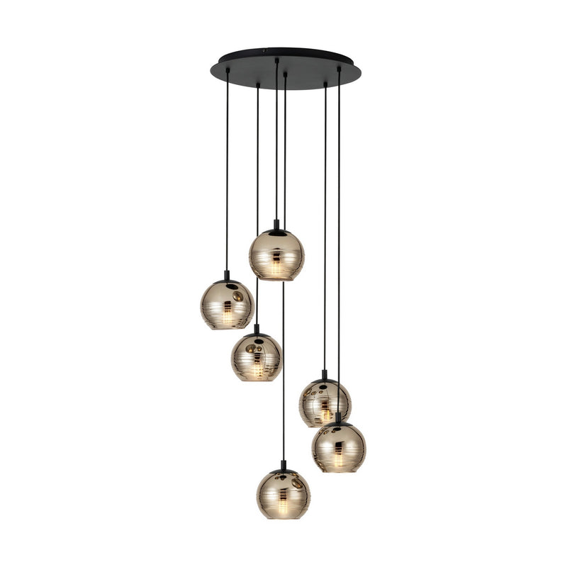 Eglo USA 39687A Six Light Pendant, Black