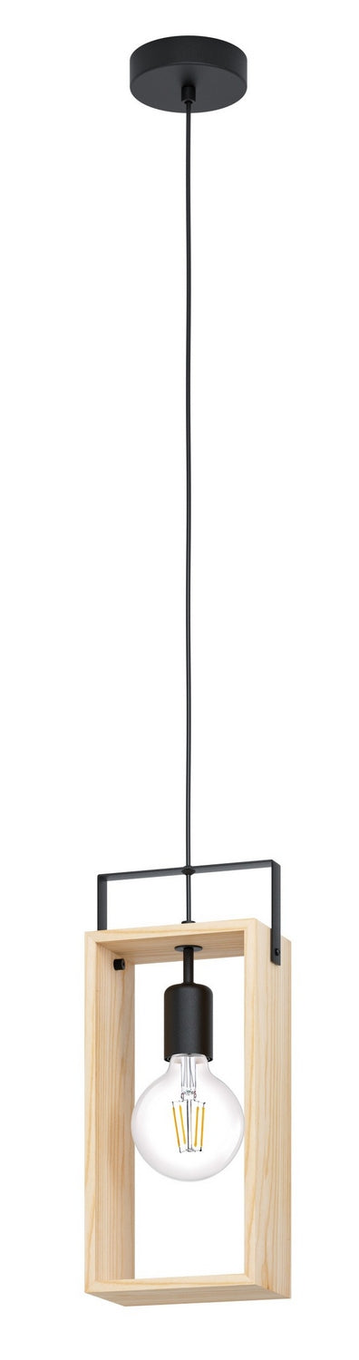 Eglo USA 43413A One Light Pendant, Black