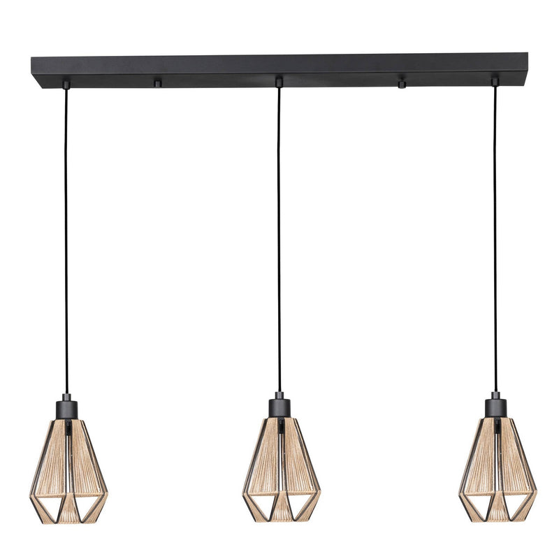Eglo USA 43777A Three Light Pendant, Black