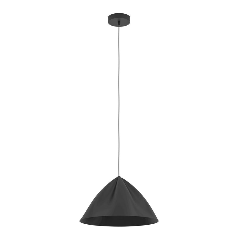 Eglo USA 900835A One Light Pendant, Structured Black