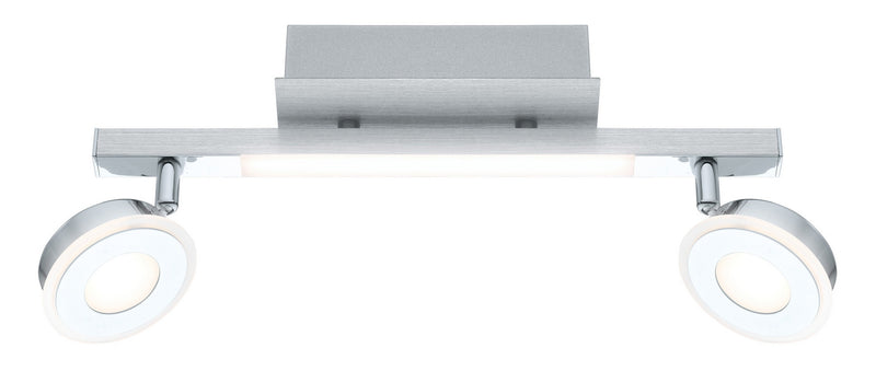 Eglo USA 95997A LED Fixed Track Light, Brushed Aluminum & Chrome