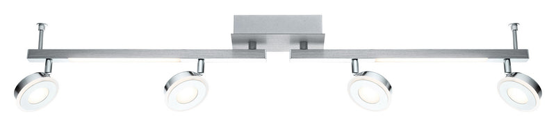 Eglo USA 95999A LED Fixed Track Light, Brushed Aluminum & Chrome