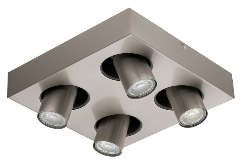 Eglo USA 96608A Four Light Track Light, Matte Nickel