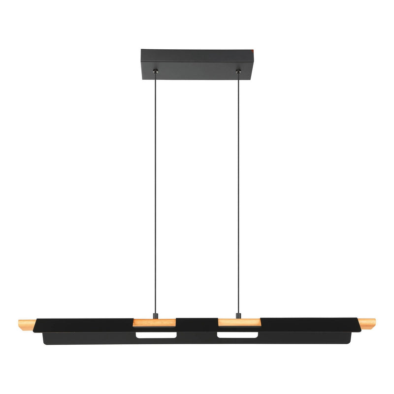 Eglo USA 98836A LED Pendant, Black & Wood