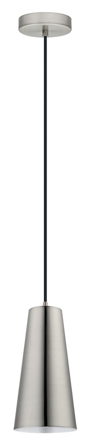 Eglo USA 201529A One Light Pendant, Matte Nickel