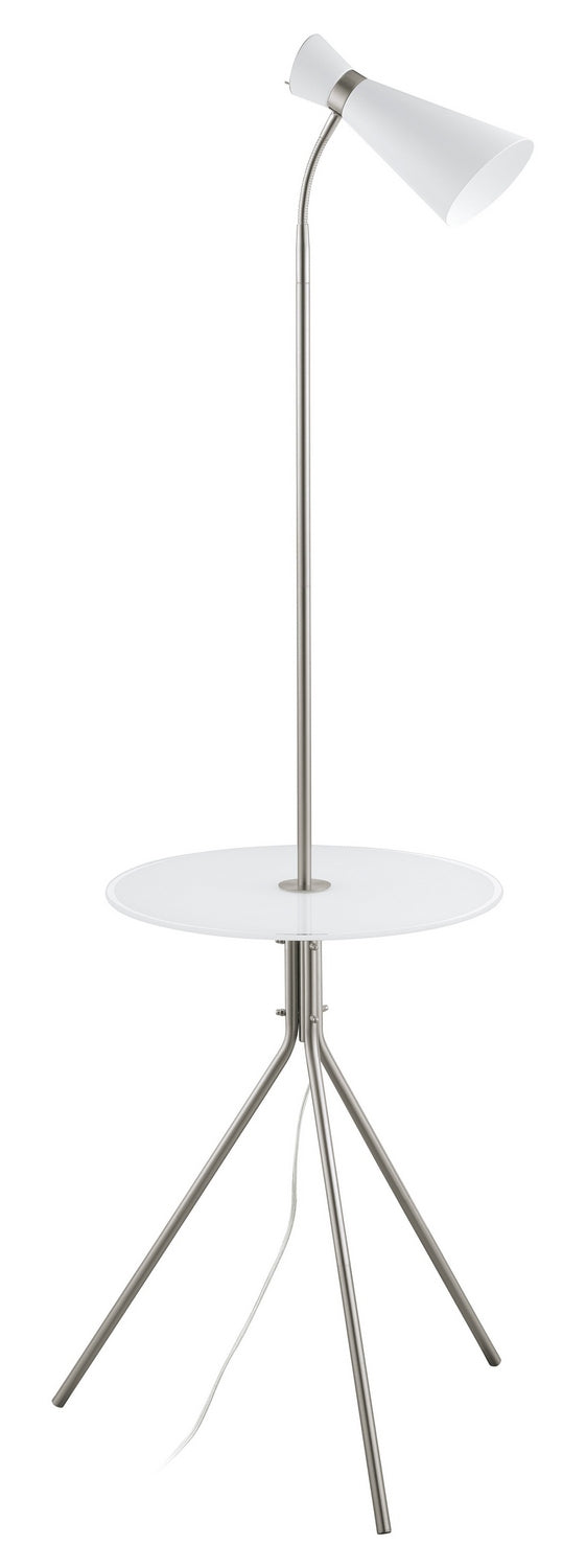Eglo USA 203647A One Light Floor Lamp, Matte Nickel