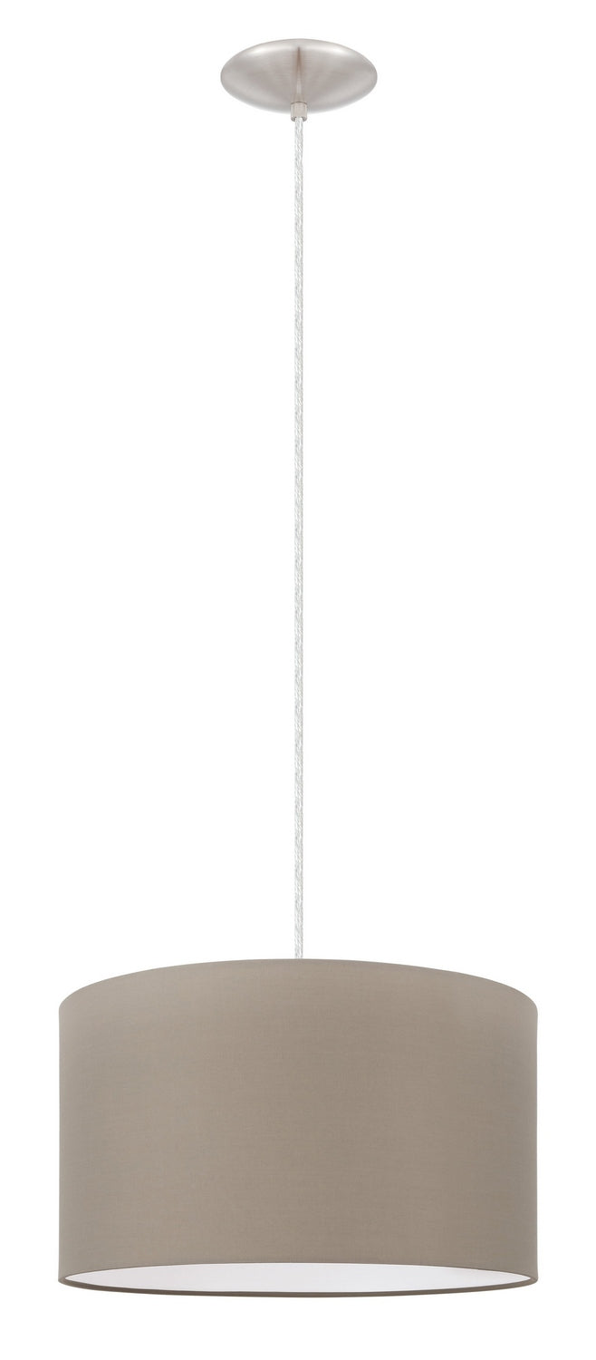 Eglo USA 204254A One Light Pendant, Matte Nickel