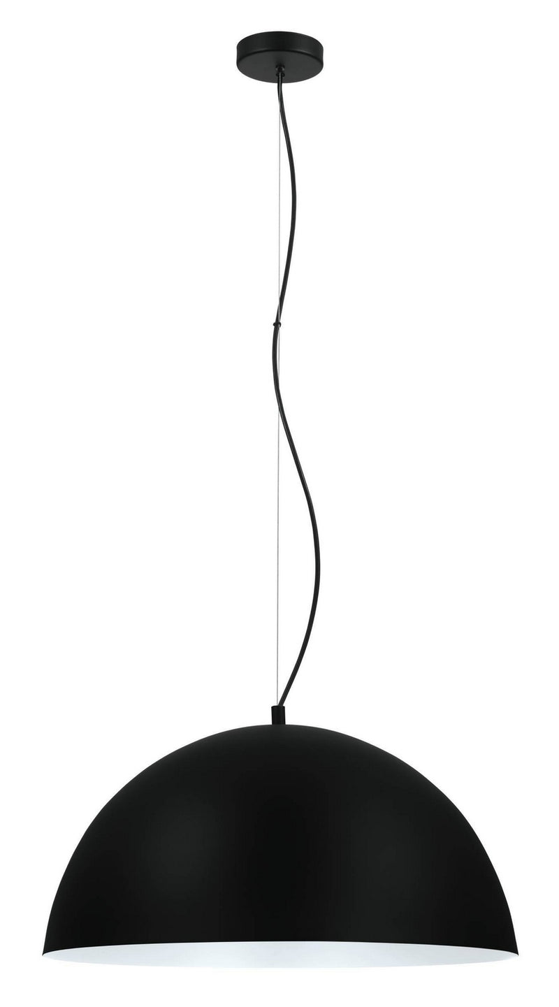 Eglo USA 204325A One Light Pendant, Black