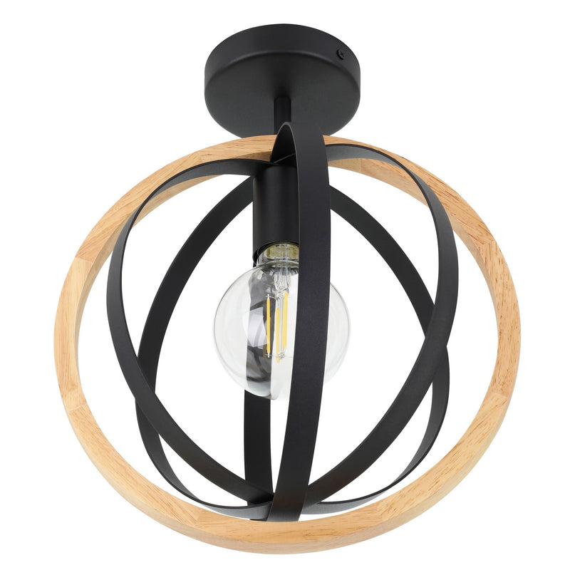 Eglo USA 205146A One Light Ceiling Mount, Black
