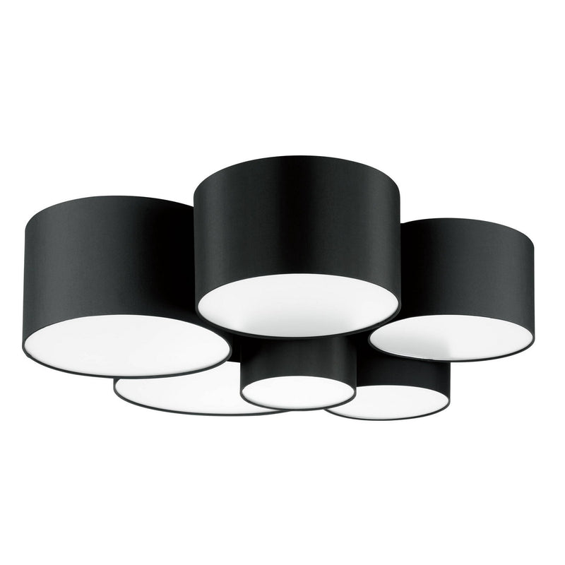 Eglo USA 205187A Six Light Ceiling Mount, Black