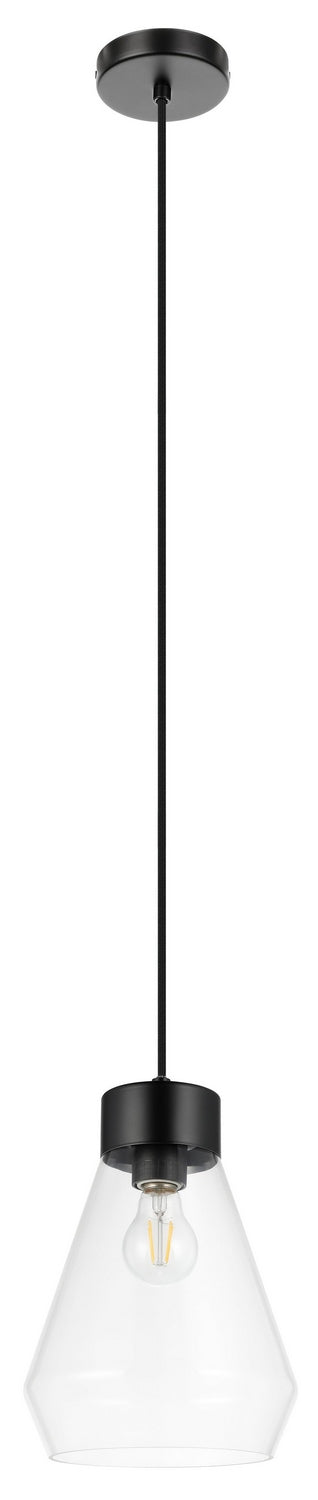 Eglo USA 205325A One Light Mini Pendant, Matte Black
