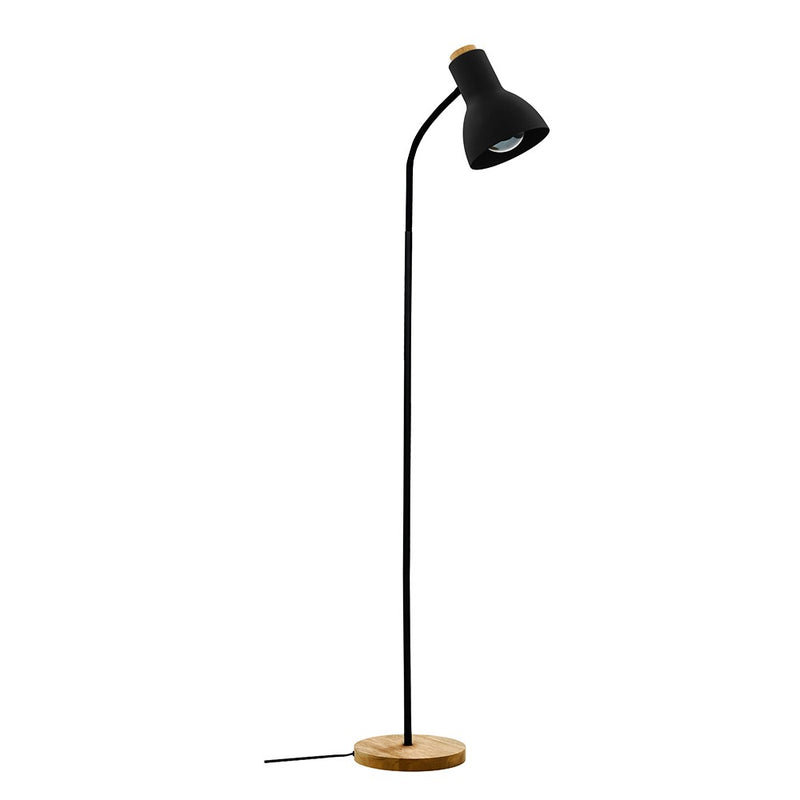 Eglo USA 205633A One Light Floor Lamp, Black, Wood