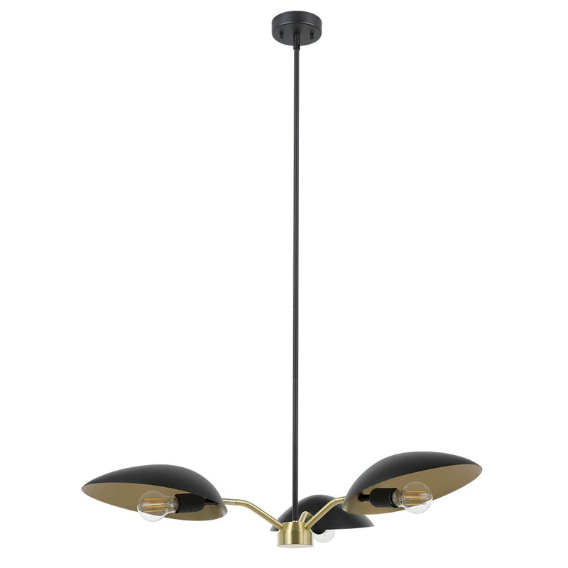 Eglo USA 205764A Three Light Chandelier, Black
