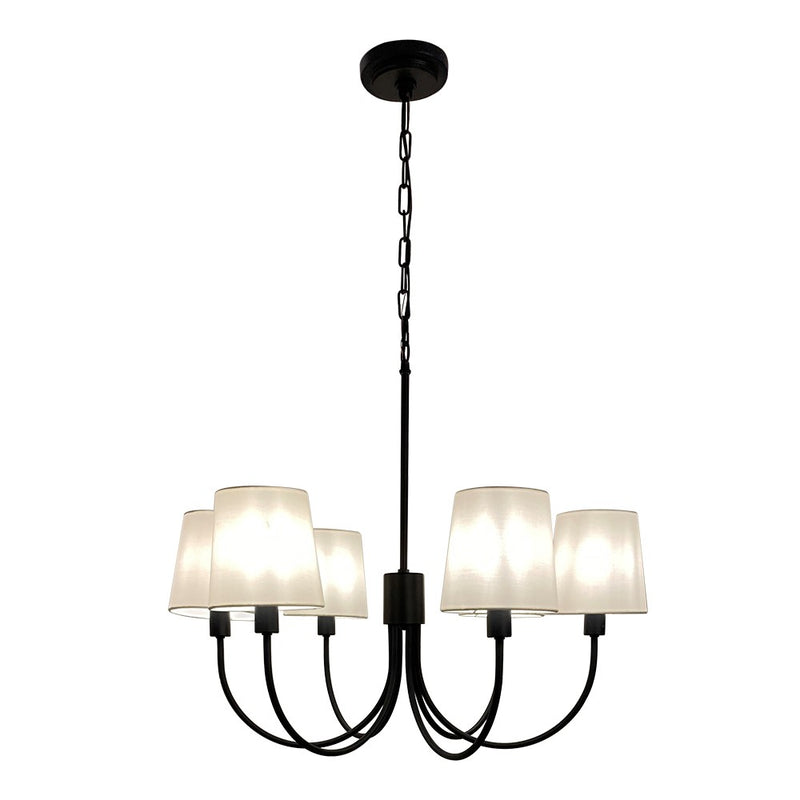 Eglo USA 205788A Six Light Chandelier, Black